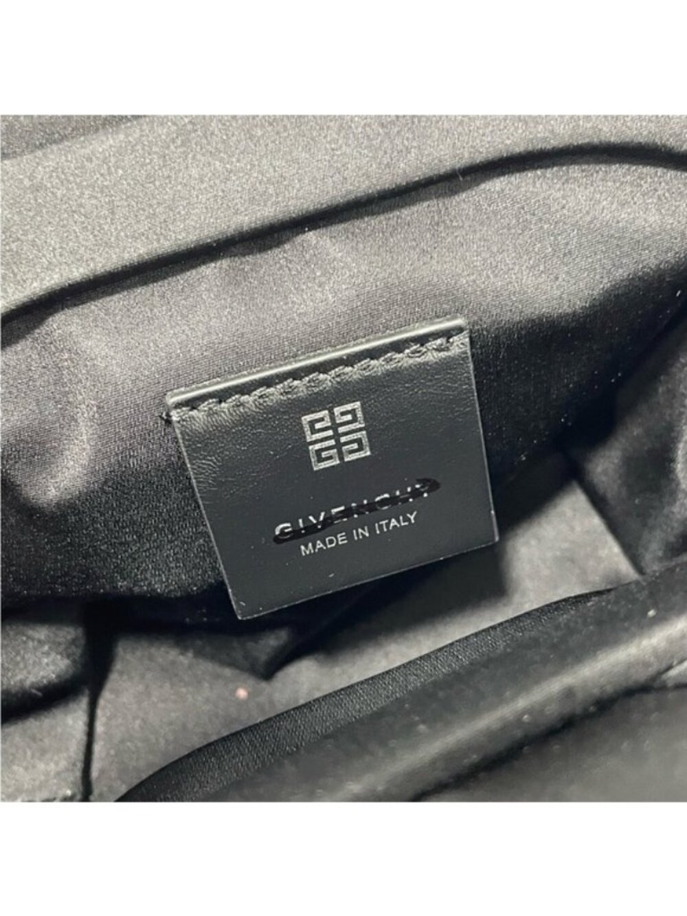 Givenchy Kenny Mini Silk Top Handle Bag Black Silver - Picture 7 of 9